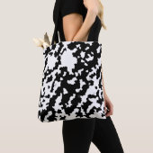 Onregelmatige Abstracte Mozaïek Zwart-wit Camo Tote Bag (Dichtbij)