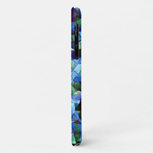Onregelmatige blauwe en groene mozaïekoverlay Case-Mate iPhone case (Achterkant/links)