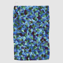 Onregelmatige blauwe en groene mozaïekoverlay