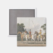 Onregelmatige Cavalerie, Bengaals Leger 1817, bord Magneet (Voorkant / Achterkant)