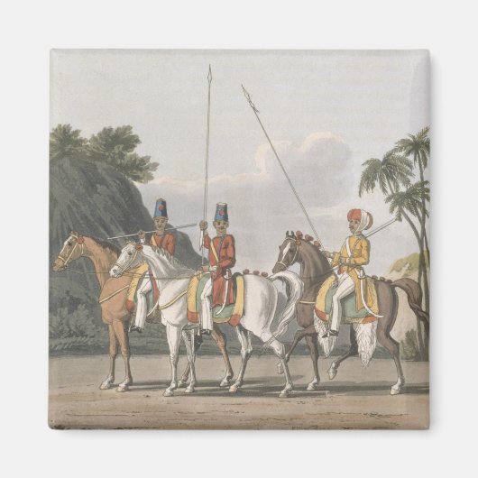 Onregelmatige Cavalerie, Bengaals Leger 1817, bord Magneet (Voorkant)