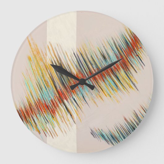 Onregelmatige Curven Abstracte Schilderkunst Grote Klok (Voorkant)