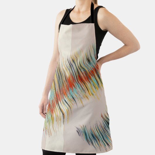 Onregelmatige Curven Abstracte Schilderkunst Schort (Insitu)