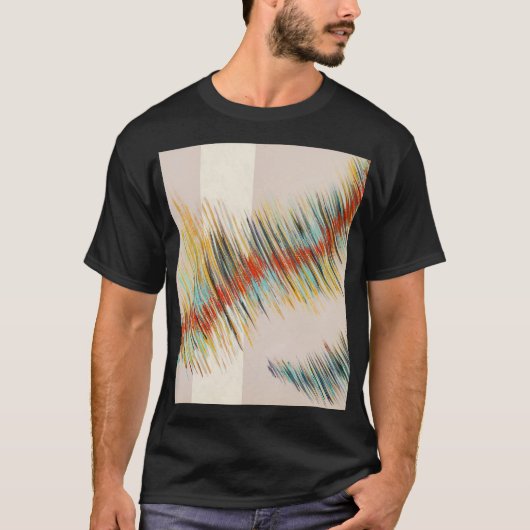 Onregelmatige Curven Abstracte Schilderkunst T-shirt (Voorkant)