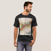 Onregelmatige Curven Abstracte Schilderkunst T-shirt (Voorkant volledig)