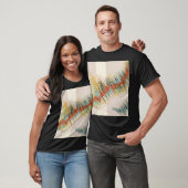 Onregelmatige Curven Abstracte Schilderkunst T-shirt (Unisex)