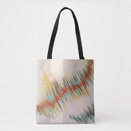 Onregelmatige Curven Abstracte Schilderkunst Tote Bag (Voorkant)
