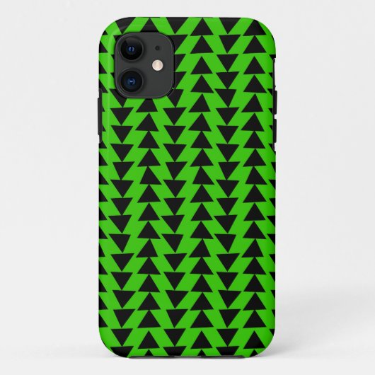 Onregelmatige driehoeken - Zwart op groen Case-Mate iPhone Case (Achterkant)