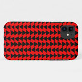 Onregelmatige driehoeken - Zwart op rood Case-Mate iPhone Case (Achterkant (horizontaal))