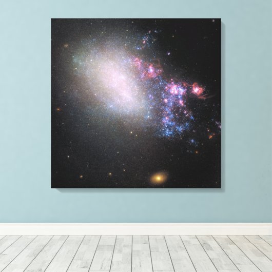 Onregelmatige Galaxy NGC 4485 Canvas Afdruk (Insitu (Houten vloer))