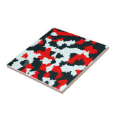 Onregelmatige kristallijne Abstracte Mozaïek Rode  Tegeltje (Zijkant)