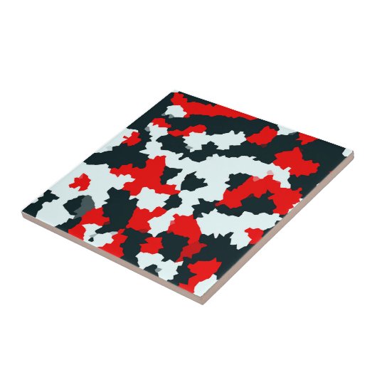 Onregelmatige kristallijne Abstracte Mozaïek Rode  Tegeltje (Zijkant)