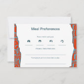 Onregelmatige liefde Border Attendance Diet Muziek RSVP Kaartje (Achterkant)