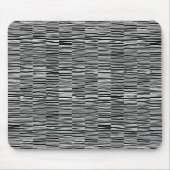 Onregelmatige lijnen - wit op zwart muismat (Voorkant)