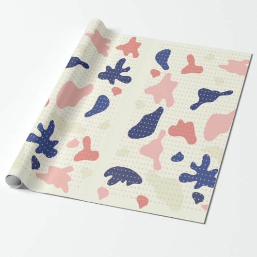 Onregelmatige raster van vormdot Gift Wrapping Cadeaupapier (Uitgerold)