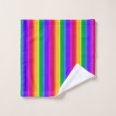 Onregelmatige regenboogstrepen bad handdoek (Wasdoekje)