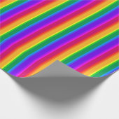 Onregelmatige regenboogstrepen cadeaupapier (Hoek)