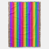 Onregelmatige regenboogstrepen deken (Voorkant Verticaal)