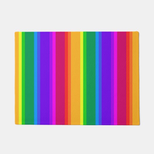 Onregelmatige regenboogstrepen deurmat (Voorkant)