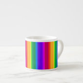 Onregelmatige regenboogstrepen espresso kop (Voorkant rechts)