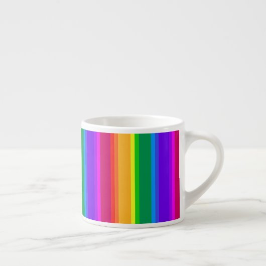 Onregelmatige regenboogstrepen espresso kop (Rechts)