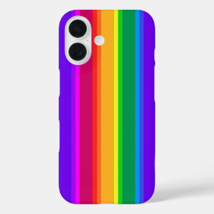 Onregelmatige regenboogstrepen Hoesje-Mate iPhone 16 Hoesje