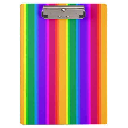Onregelmatige regenboogstrepen klembord (Voorkant)