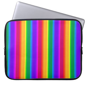 Onregelmatige regenboogstrepen laptop sleeve