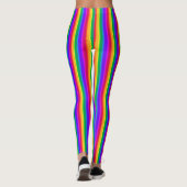 Onregelmatige regenboogstrepen leggings (Achterkant)