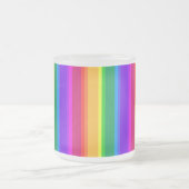 Onregelmatige regenboogstrepen matglas koffiemok (Center)