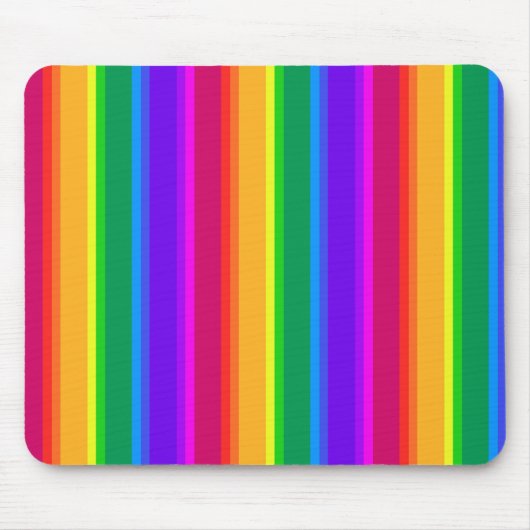 Onregelmatige regenboogstrepen muismat (Voorkant)