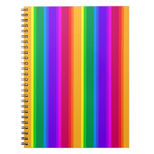 Onregelmatige regenboogstrepen notitieboek (Voorkant)