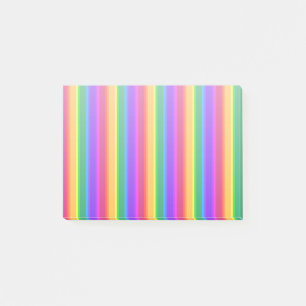 Onregelmatige regenboogstrepen post-it® notes
