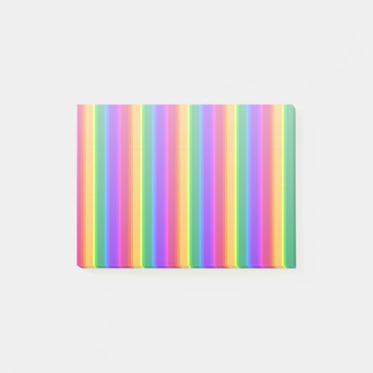 Onregelmatige regenboogstrepen post-it® notes (Voorkant)