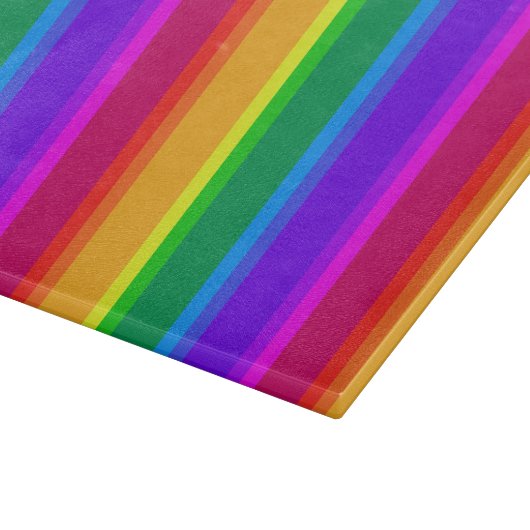 Onregelmatige regenboogstrepen snijplank (Hoek)