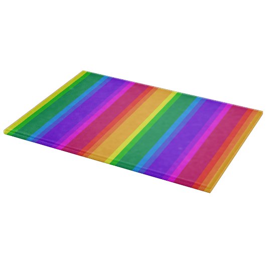 Onregelmatige regenboogstrepen snijplank (Hoek)