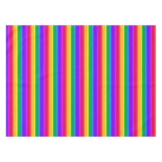 Onregelmatige regenboogstrepen tafelkleed (Voorkant (Horizontaal))