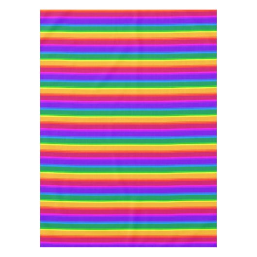 Onregelmatige regenboogstrepen tafelkleed (Voorkant)