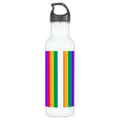 Onregelmatige regenboogstrepen waterfles  (Achterkant)