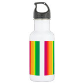 Onregelmatige regenboogstrepen waterfles  (Achterkant)