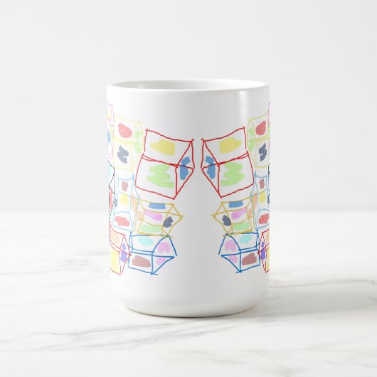 Onregelmatige stapel dozen (Abstract) Koffiemok (Center)