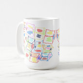 Onregelmatige stapel dozen (Abstract) Koffiemok (Voorkant links)