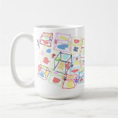 Onregelmatige stapel dozen (Abstract) Koffiemok (Links)