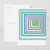 Onregelmatige vierkanten briefkaart (Voorkant / Achterkant)