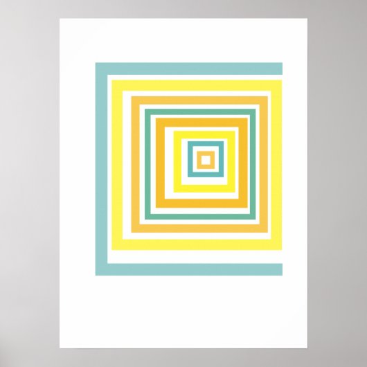 Onregelmatige Vierkanten Poster (Voorkant)