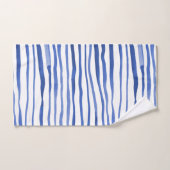 Onregelmatige waterverf eenvoudige regels - blauw bad handdoek (Handdoek)