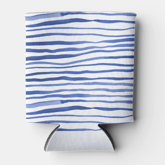 Onregelmatige waterverf eenvoudige regels - blauw blikjeskoeler (Voorkant)