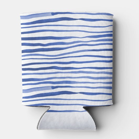 Onregelmatige waterverf eenvoudige regels - blauw blikjeskoeler (Achterkant)