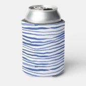 Onregelmatige waterverf eenvoudige regels - blauw blikjeskoeler (Blikje Achterkant)