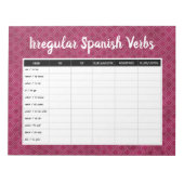 Onregelmatige werkwijzen bij verjugatie (Spaans) Notitieblok (Voorkant)